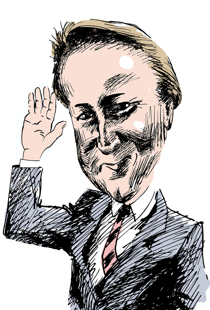 Caricature of David Cameron, CC 2.0 licence