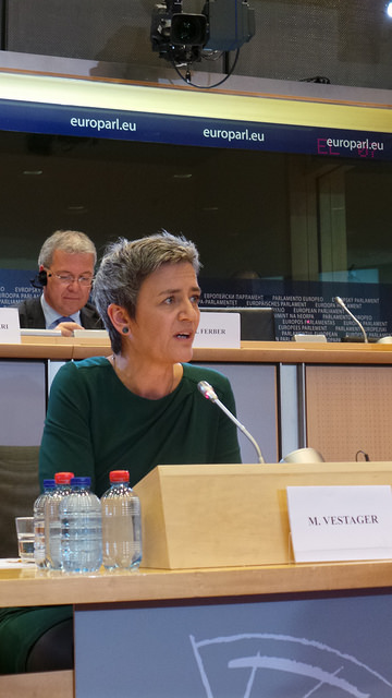 Margarethe Vestager #EPhearings2014 (CC BY-NC 2.0) Link: https://www.flickr.com/photos/epp_group_official/15420730455/