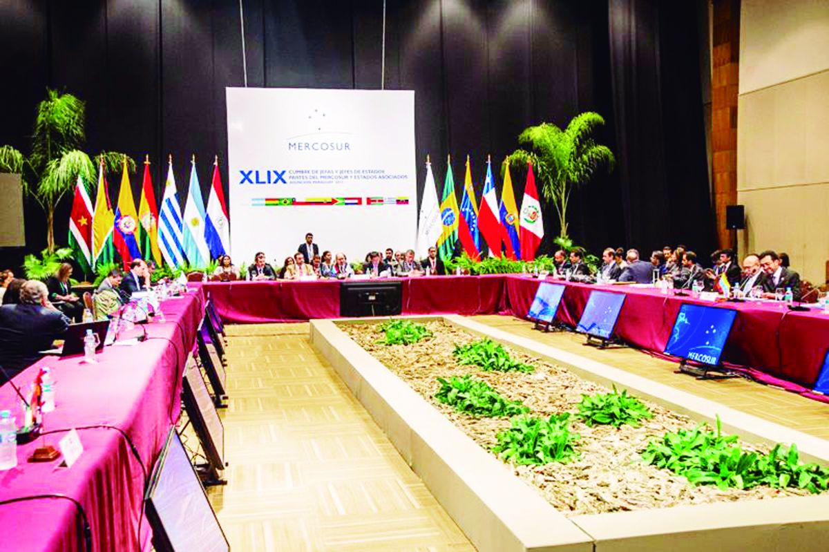La sala della riunione Mercosur