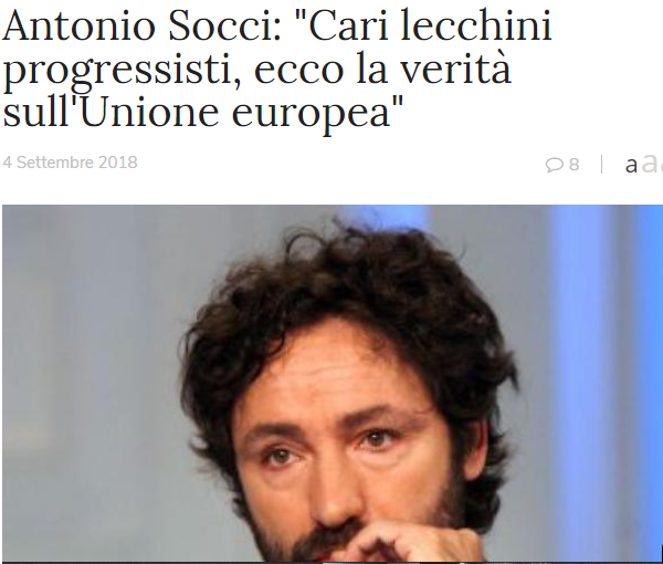 L'artiicolo di Antonio Socci su Libero