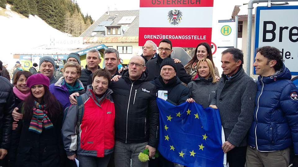 Manifestazione al Brennero contro la sospensione di Schengen, 20 febbraio 2016