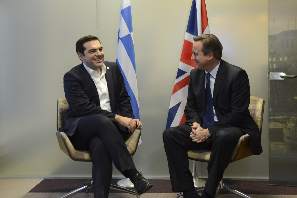 Cameron incontro Tsipras, Consiglio europeo, dicembre 2015. Licenza CC 2.a
