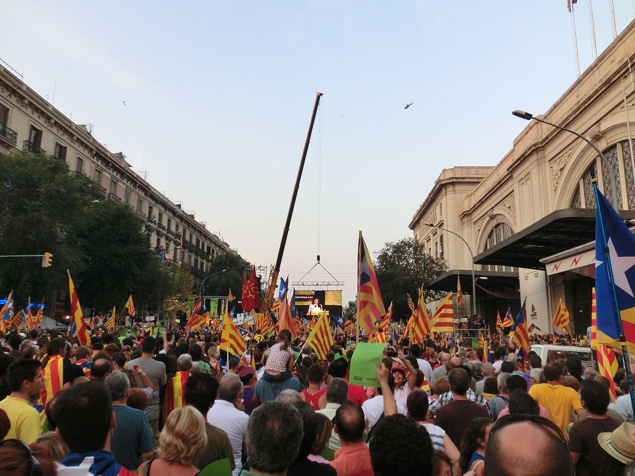 Barcellona, 11 settembre 2012. Manifestazione di protesta per l'indipendenza. Foto di Arnaucc, CC BY-SA 3.0.