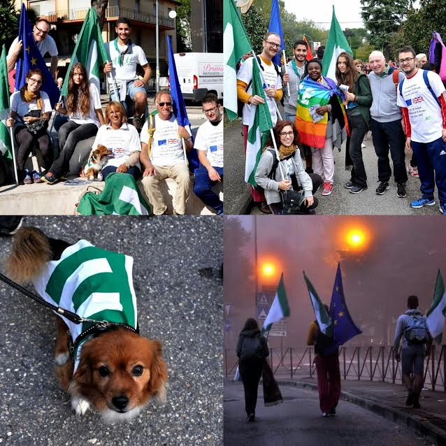 La partecipazione federalista alla Marcia Perugia Asissi - Foto di Diletta Alese (https://m.facebook.com/story.php?story_fbid=1295556893808118&id=288163724547445)